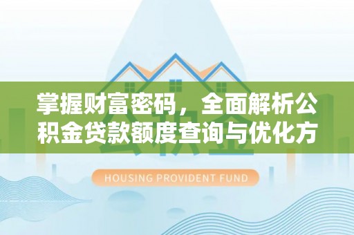 公主岭掌握财富密码，全面解析公积金贷款额度查询与优化方案